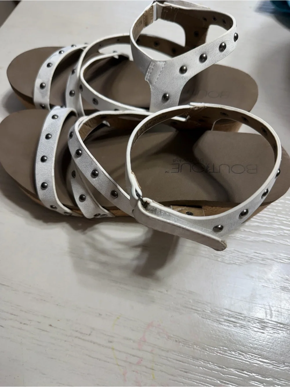 Corkys Silver Studded Cork Wedge Sandals - Women